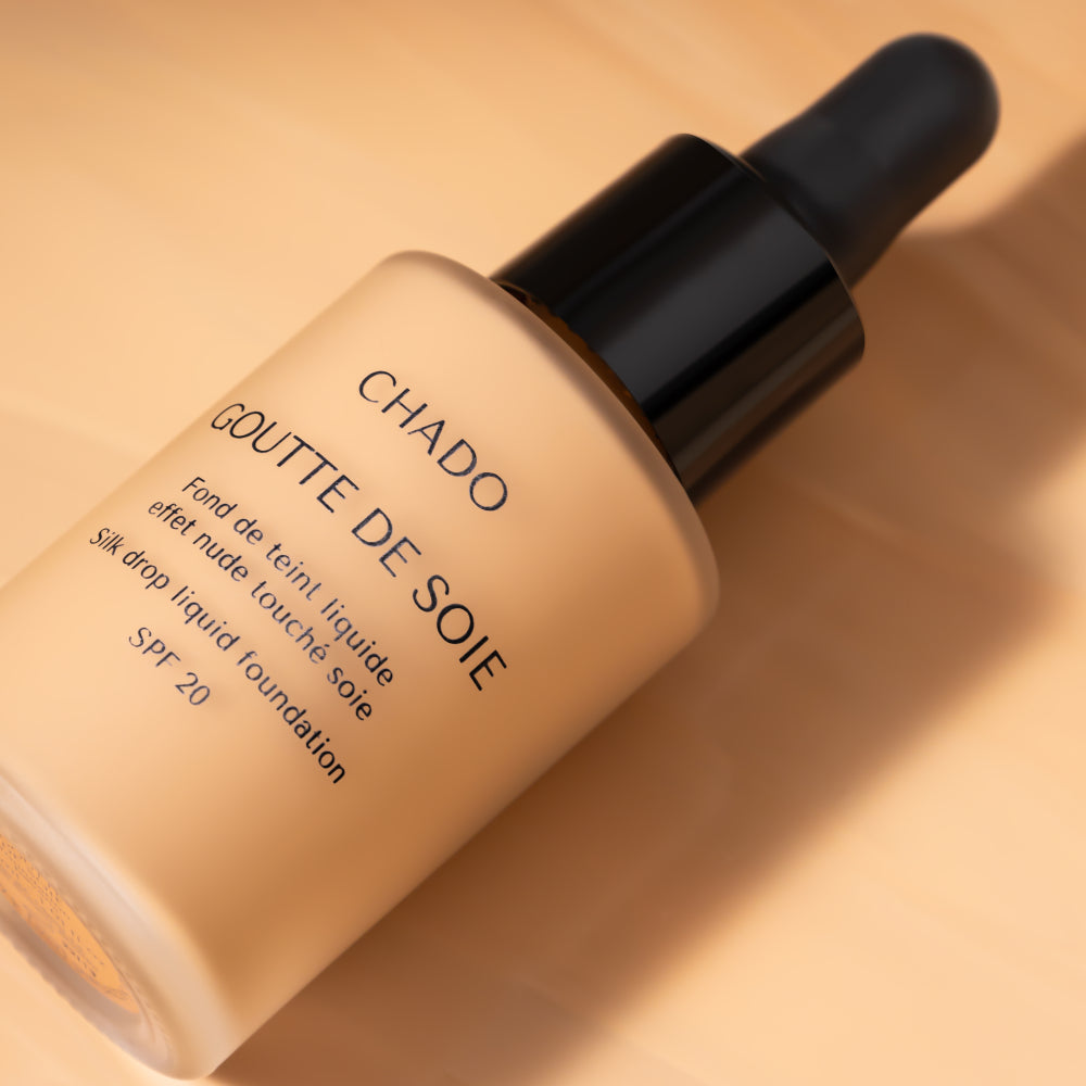 CHADO Sable foundation bottle close-up – lightweight matte finish foundation