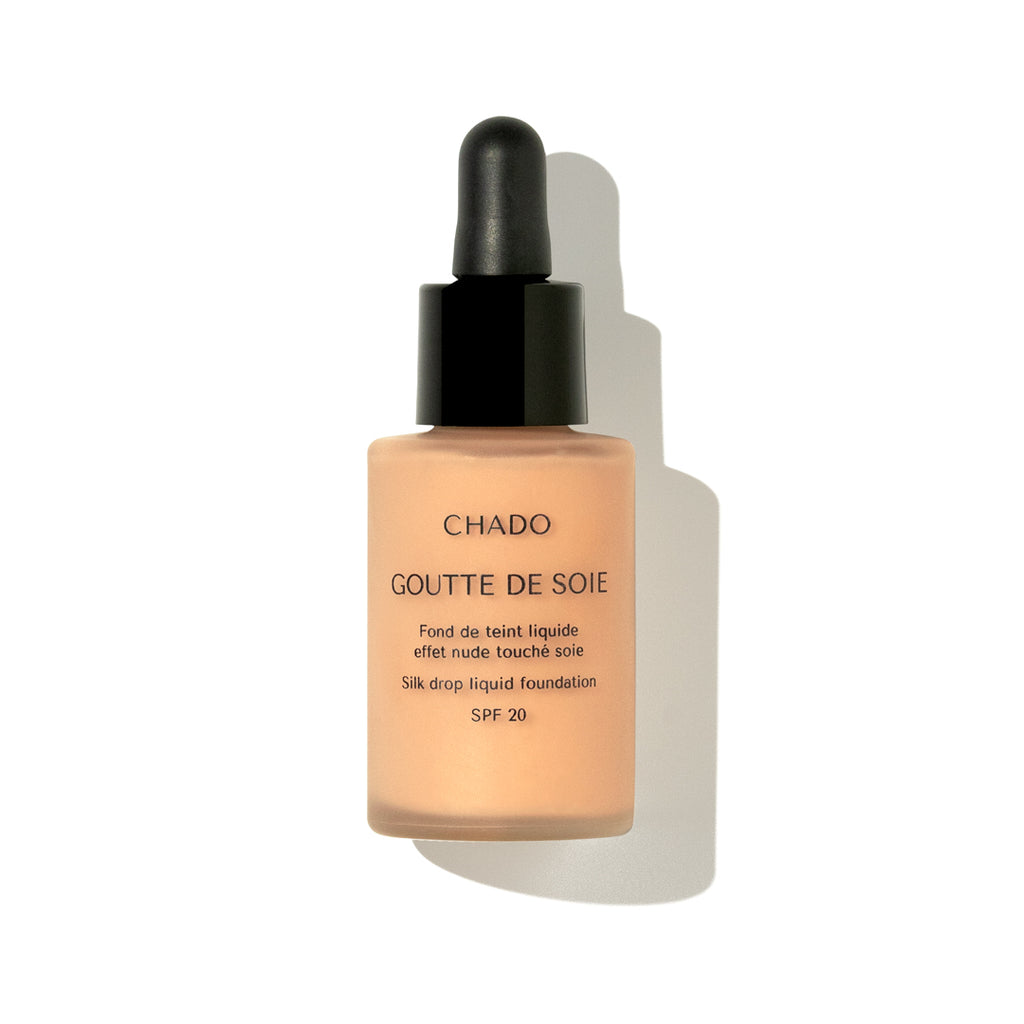 CHADO Goutte de Soie Foundation in Cachemire shade – lightweight matte foundation for sensitive skin