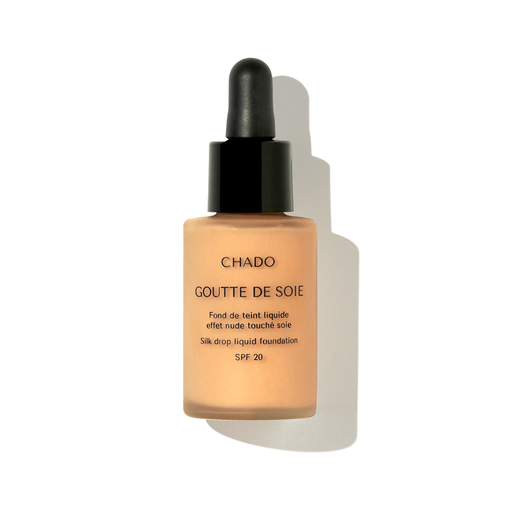 CHADO Goutte de Soie Foundation in Sienna shade – matte lightweight foundation with SPF 20